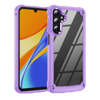 Samsung Galaxy A15 TPU + PC Lens Protection Phone Case(Purple)