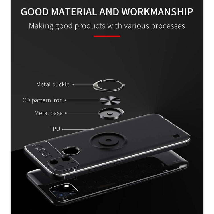 Copy of OPPO Realme C21Y Metal Ring Holder TPU Phone Case(Black)