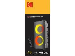 KODAK PRPS-1775 4" Double-Woofer Party Tower Speaker w/ Mic - BLACK (Copy)