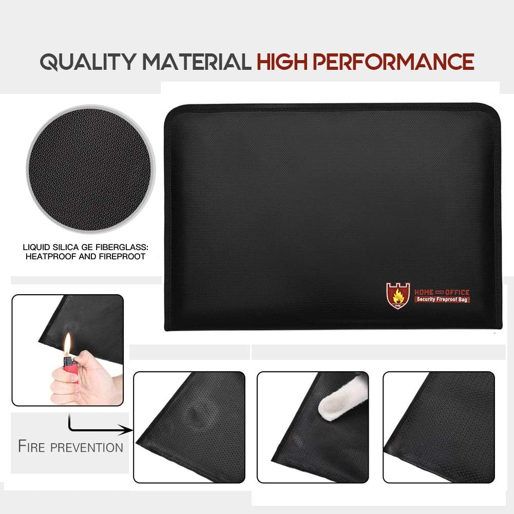 Fireproof and Waterproof Protective Bag for Digital Accessories and Valuables