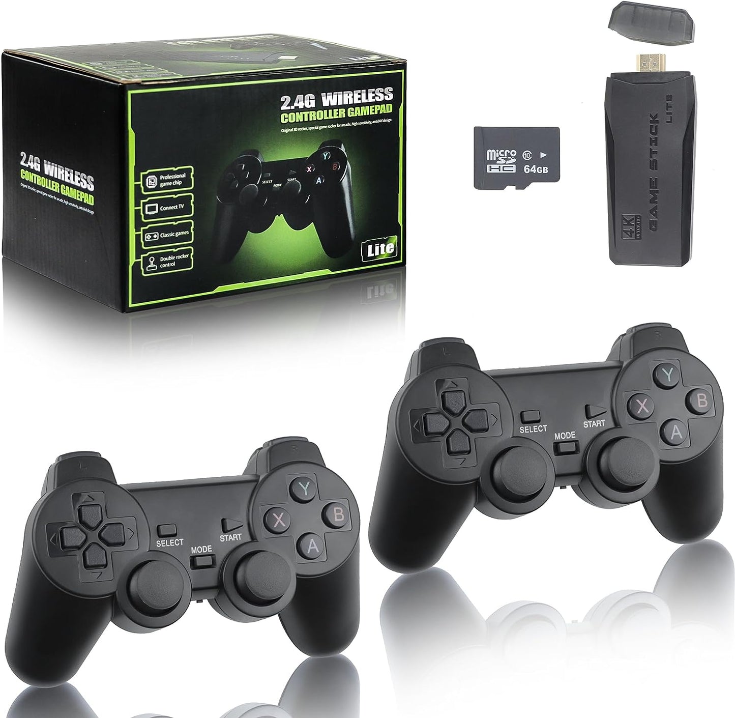 Retro Game Stick with Built-in 9 Emulators, 10,000+Pre-installed Games