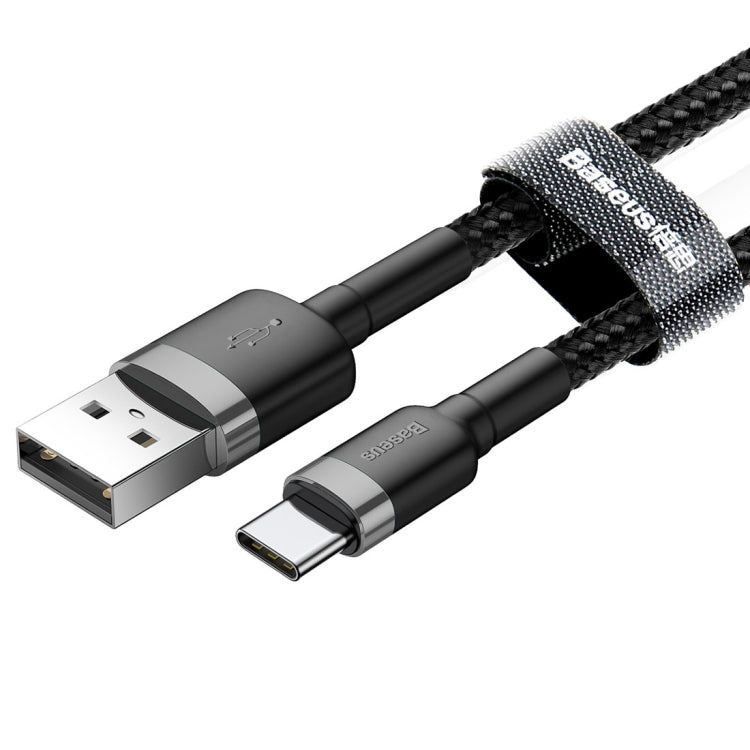 Baseus 2m 2A Max USB to USB-C / Type-C Data Sync Charge Cable Grey / Black