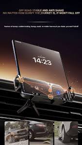 SD01 Car Air Vent Mount Dual Coil Rotating Phone Stand 15W Wireless Charger Phone Holder(Black)