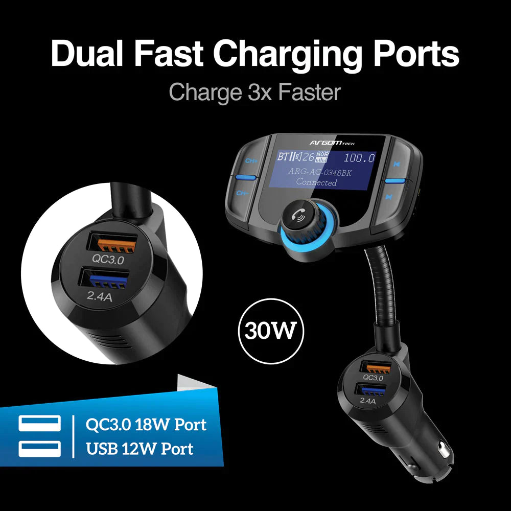 Copy of SPECTRO T4 HANDS-FREE CAR KIT WITH DUAL USB QUICK CHARGING PORTS