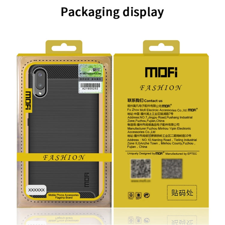 Samsung Galaxy A32 4G(US Version) MOFI Gentleness Series Brushed Texture Carbon Fiber Soft TPU Case(Black)