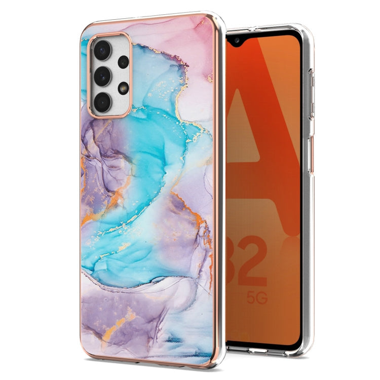 Samsung Galaxy A13 4G Electroplating IMD TPU Phone Case(Blue Marble)