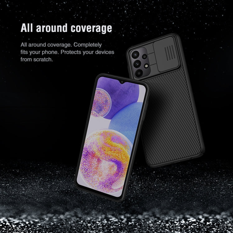 Samsung Galaxy A23 4G NILLKIN Black Mirror Series Camshield PC Phone Case(Black)