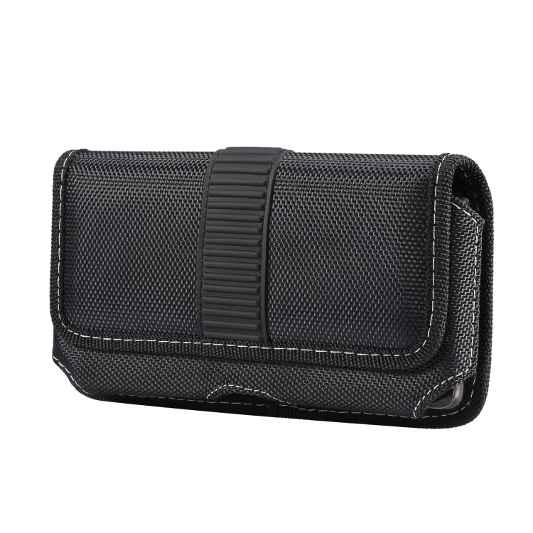 Oxford Cloth Mobile Phone Portable Waist Bag For 6.5 inch(Black)