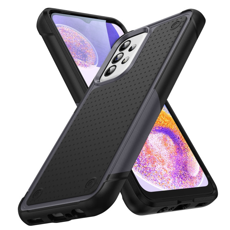 Samsung Galaxy A23 A32 A13 A04S PC + TPU Shockproof Protective Phone Case(Grey+Black)