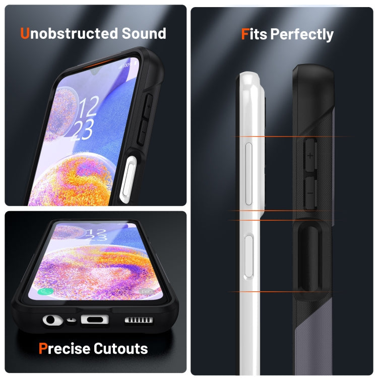 Samsung Galaxy A23 A32 A13 A04S PC + TPU Shockproof Protective Phone Case(Grey+Black)