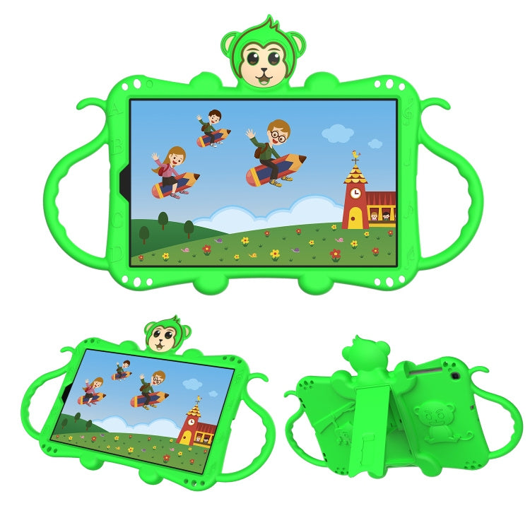Samsung Tab A 10.1 (2019) T510 / T515 Cartoon Monkey Kids Tablet (Green)