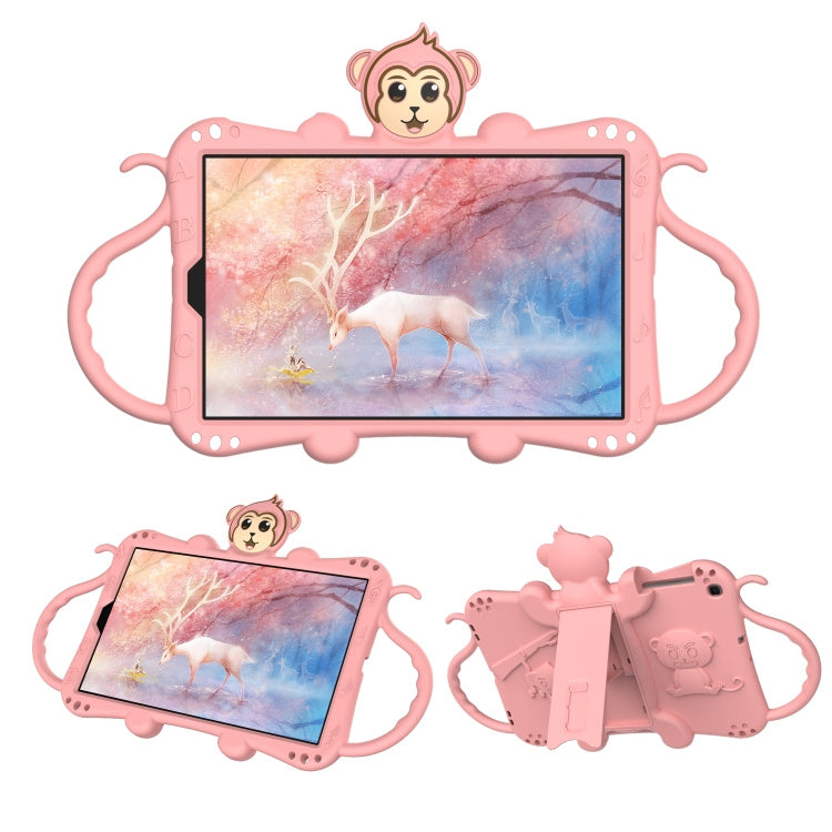 Samsung Tab A 10.1 (2019) T510 / T515 Cartoon Monkey Kids Tablet (Rose Gold)