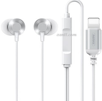 Remax RM-512i 8 Pin Interface Wired Call Music Earphone, Support Wired Control, Cable Length: 1.2m(White)