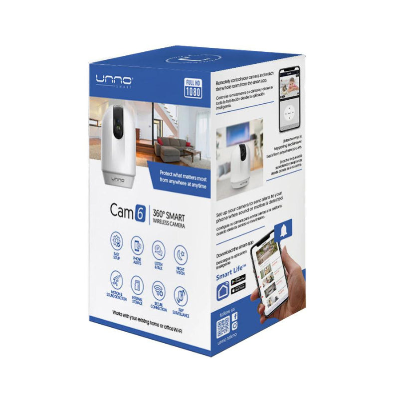 SMART WIFI INDOOR 360° CAMERA CAM6 CM1406WT