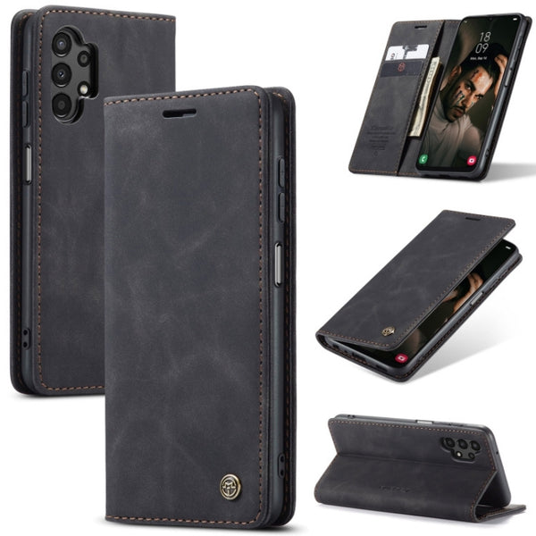 Samsung Galaxy A13 4G/A13 5G/A04S/A04/M13 5G CaseMe 013 Multifunctional Horizontal Flip Leather Phone Case(Black)