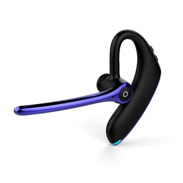 F910 Bluetooth 5.0 Hanging Ear Style Dual Mic Noise Cancelling Bluetooth Earphone(Black Blue)