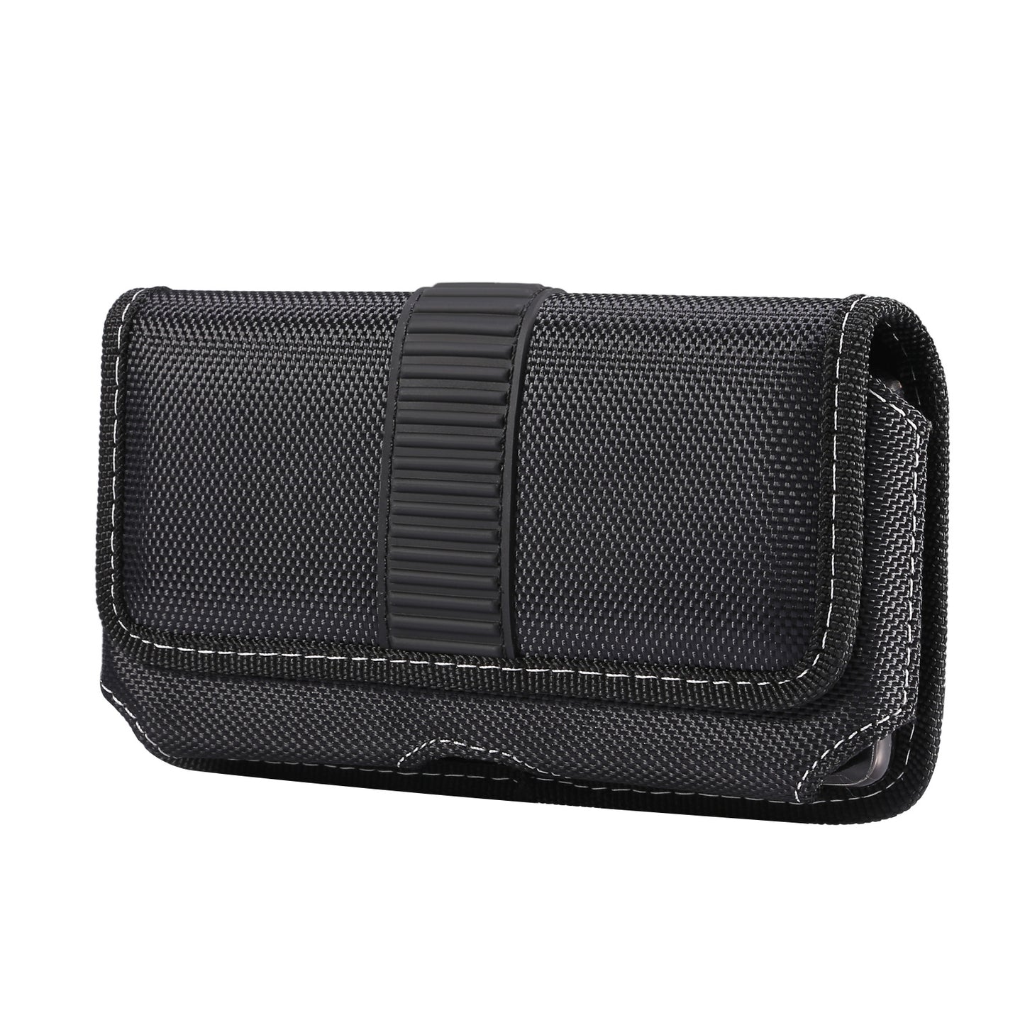 Oxford Cloth Mobile Phone Portable Waist Bag For 6.5 inch(Black)