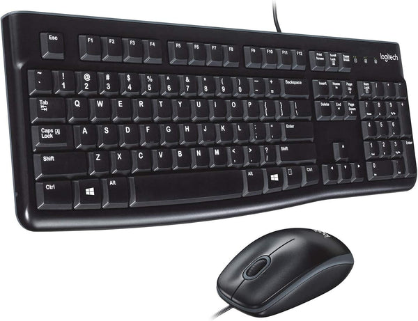 Logitech Mk120 Wired Desktop Set Keyboard/Mouse USB Black