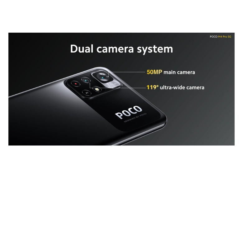 POCO M4 PRO 5G 128GB +6GB RAM POWER BLACK Compatible With Bmobile Isim