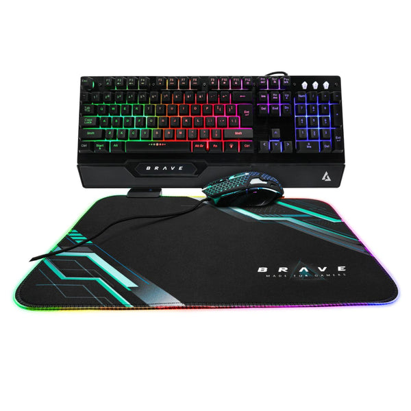 BRAVE BRV84 - KEYBOARD, MOUSE & MOUSE PAD COMBO FOR GAMING KB6784BK