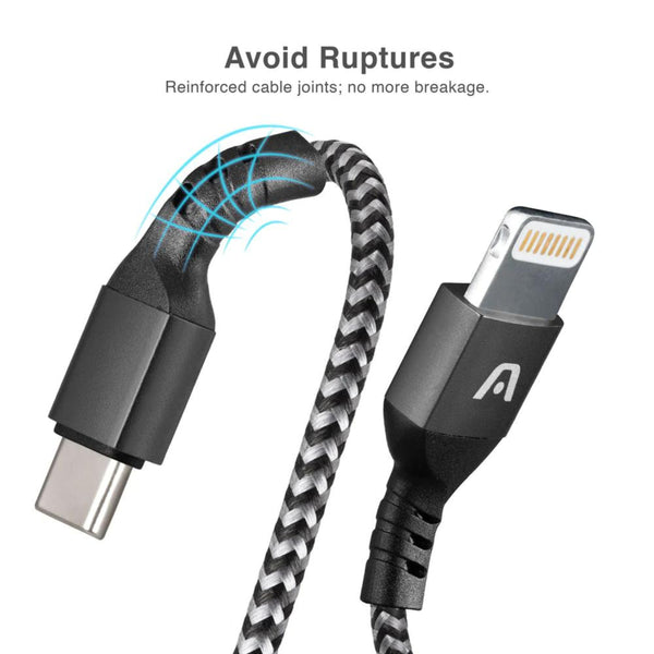 DURA FORM TYPE-C TO LIGHTNING FAST CHARGE CABLE 1.8M/6FT ARG-CB-0024WT