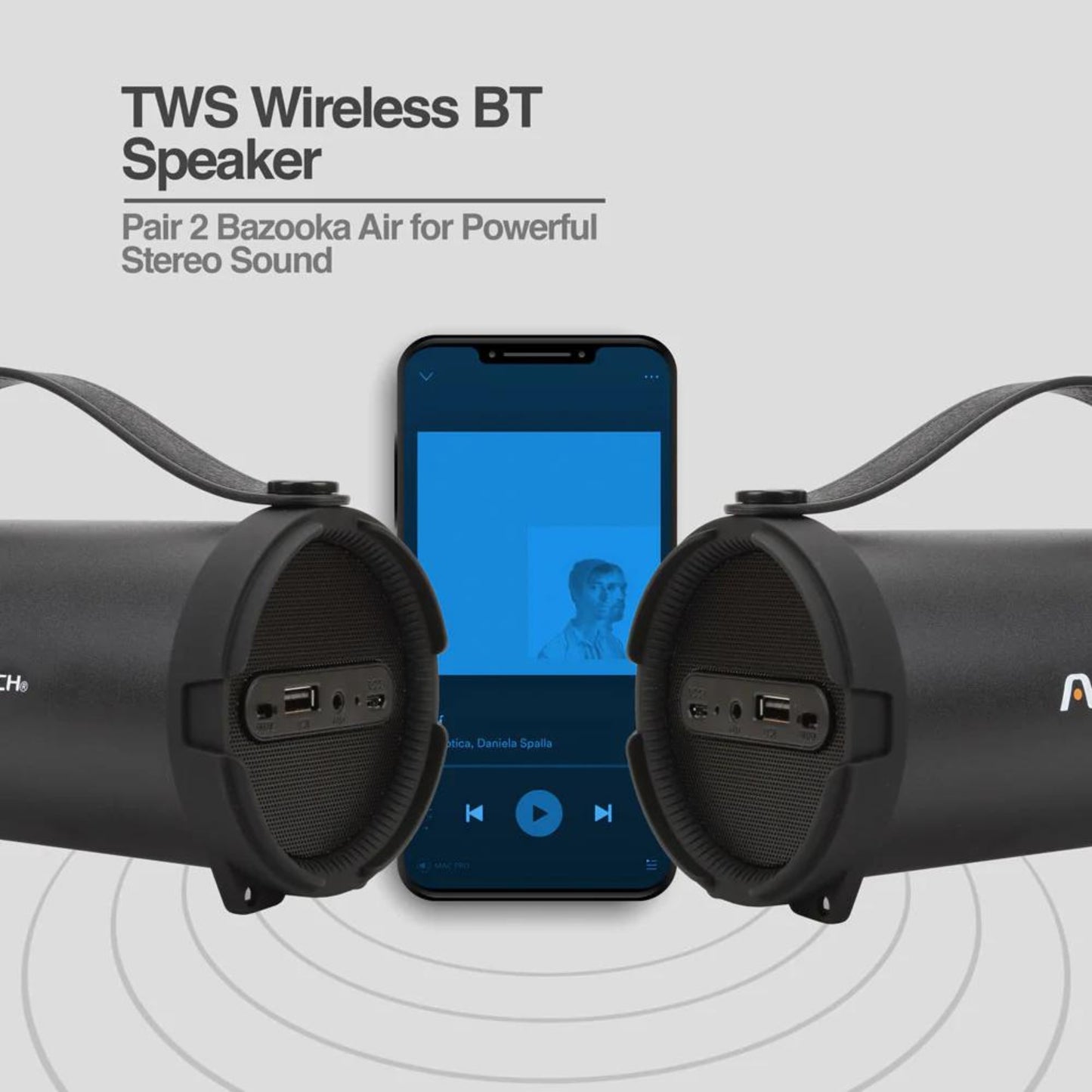 BAZOOKA AIR TWS WIRELESS BT SPEAKER ARG-SP-3100RD