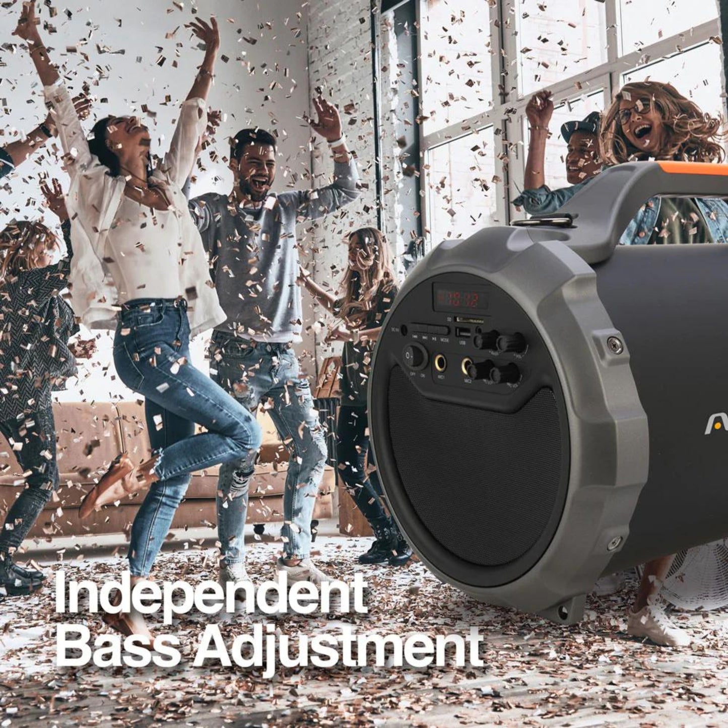 BAZOOKA PRO BEATS WIRELESS BT SPEAKER ARG-SP-3360BK