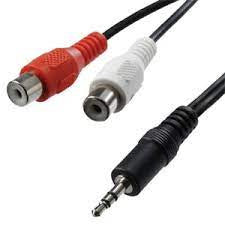 IMEXX 3.5 DC JACK CABLE TO 2RCA FEMALE RED AND WHITE