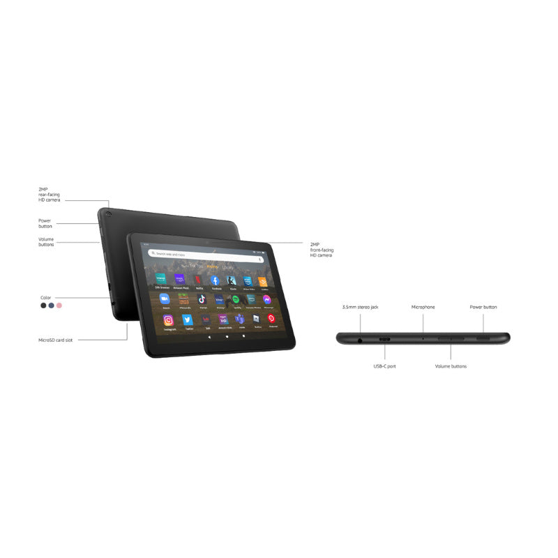 AMAZON FIRE HD 8 Tablet 12th GENERATON  32GB +2GB RAM  BLACK
