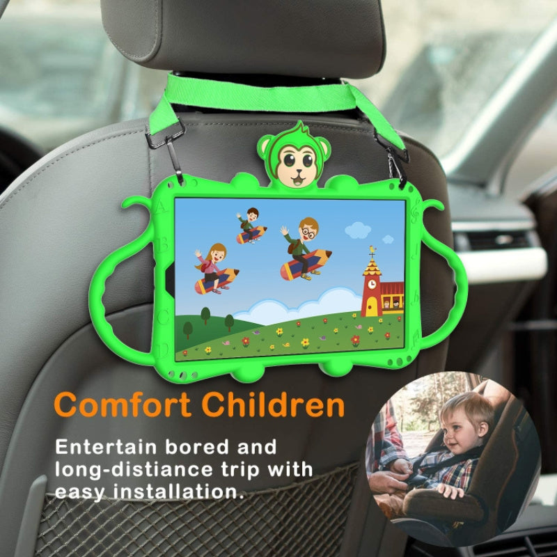 Samsung Tab A 10.1 (2019) T510 / T515 Cartoon Monkey Kids Tablet (Green)