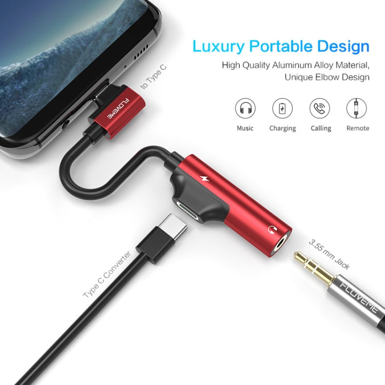 Audio Charging Listening Wired USB-C / Type-C Adapter(Black)