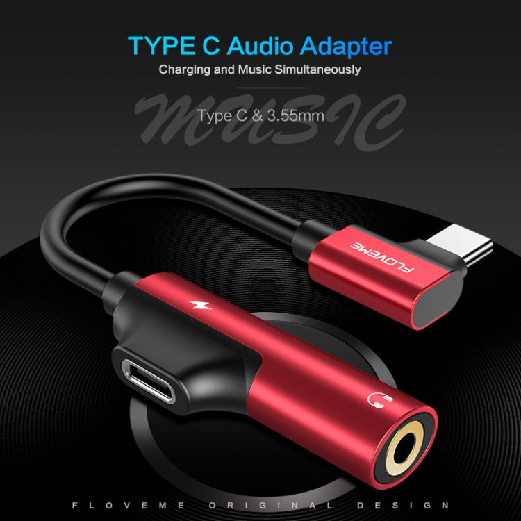 Audio Charging Listening Wired USB-C / Type-C Adapter(Black)