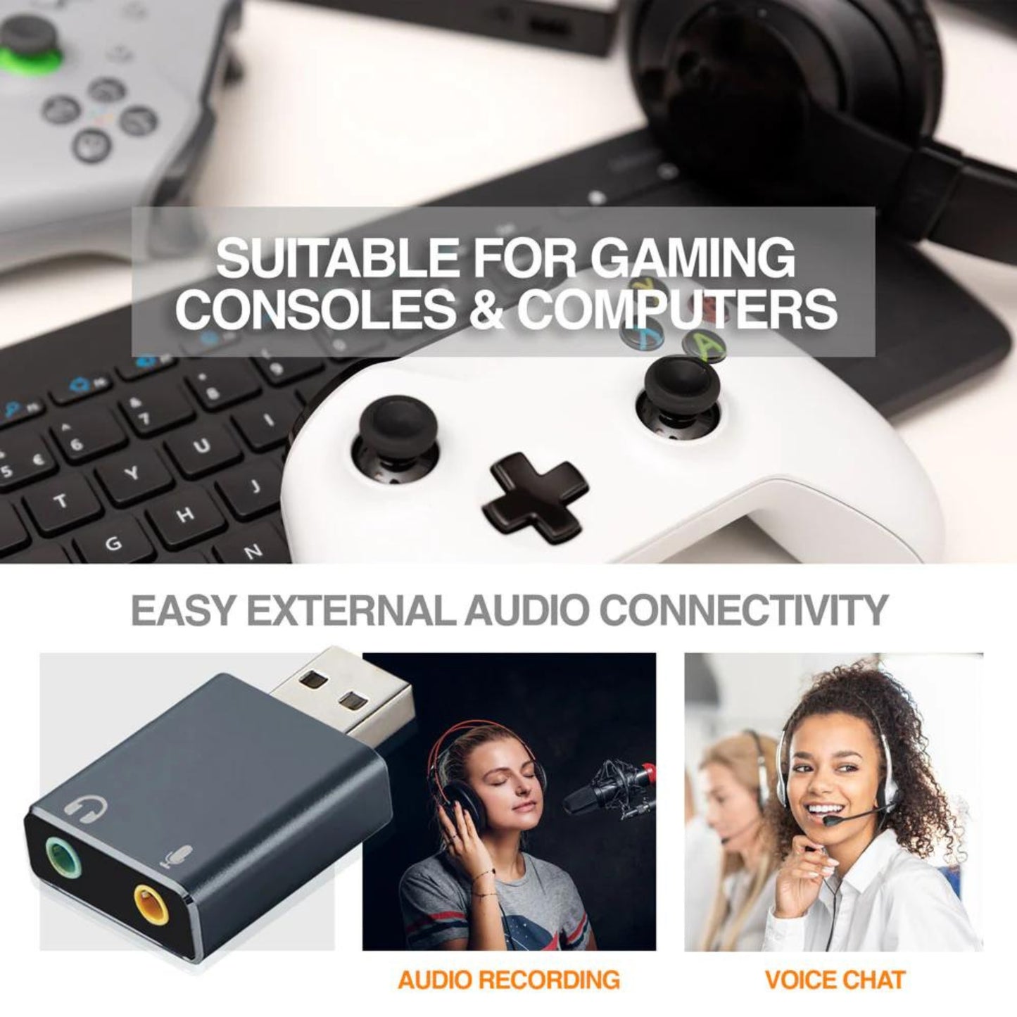 USB2.0 STEREO SOUND CABLE ADAPTER ARG-CB-0067