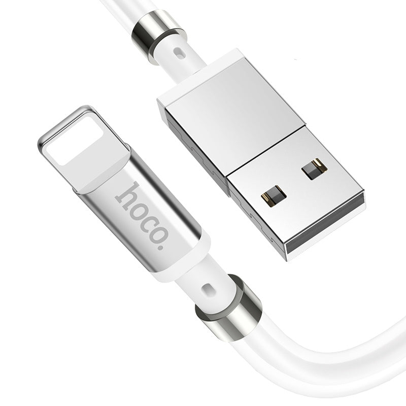 hoco U91 1m 2.4A USB to 8 Pin Magic Magnetic Charging Cable(White)
