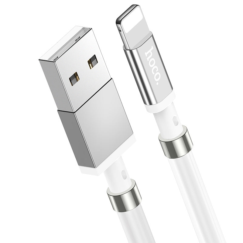 hoco U91 1m 2.4A USB to 8 Pin Magic Magnetic Charging Cable(White)