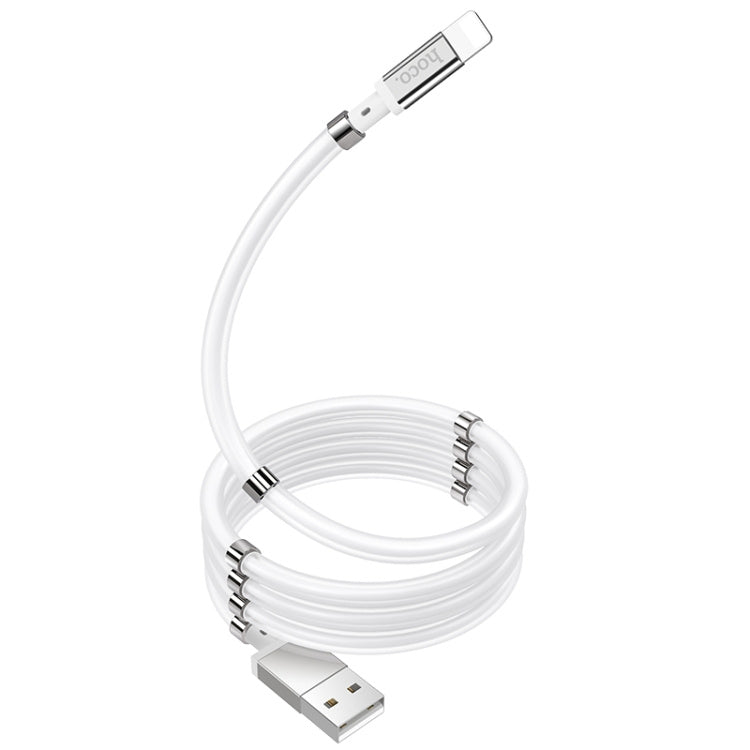 hoco U91 1m 2.4A USB to 8 Pin Magic Magnetic Charging Cable(White)