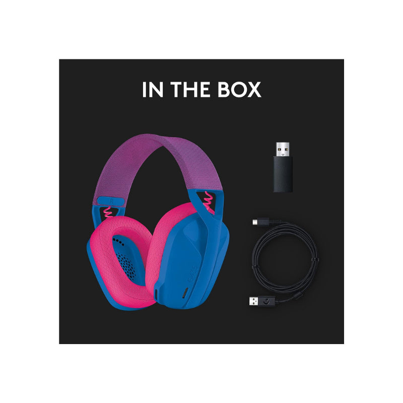 Logitech G435 LIGHTSPEED and Bluetooth Wireless Gaming Headset Blue / Pink