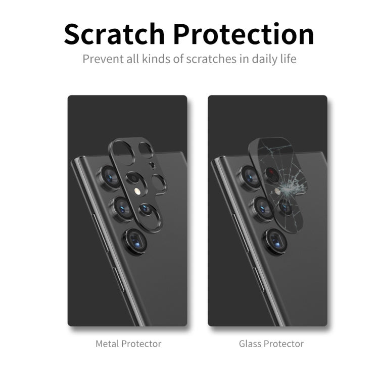 Samsung Galaxy S22 Ultra 5G Camera Lens Protector Full Cover(Dark Red)
