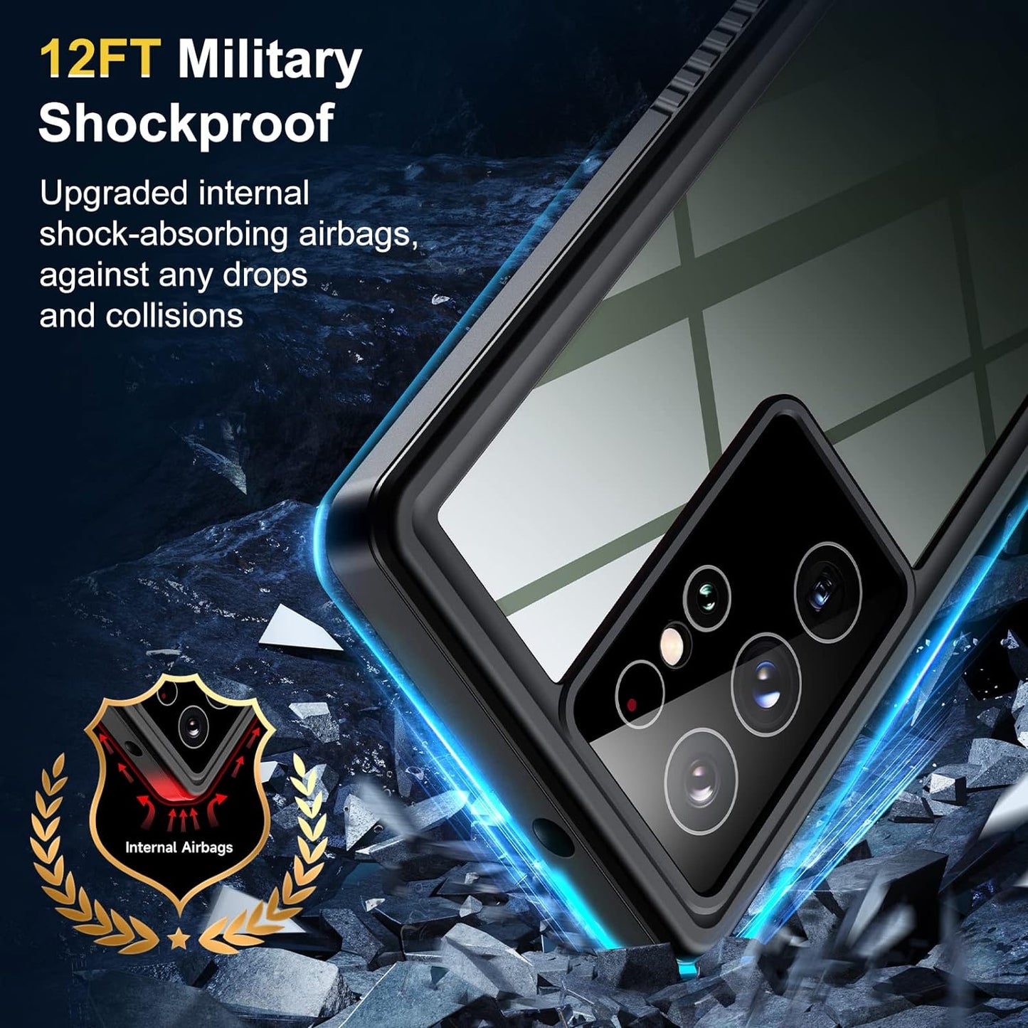 Samsung Galaxy S23 Ultra Case,Waterproof Built-in Lens, Screen Protector