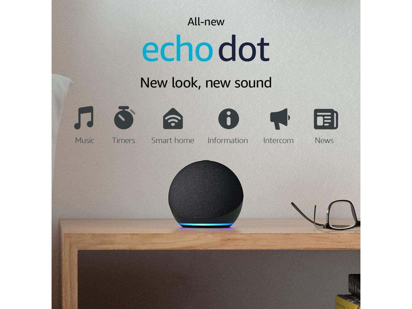 Echo Dot (4th Gen, 2020 release) | Smart speaker with Alexa | Twilight Blue