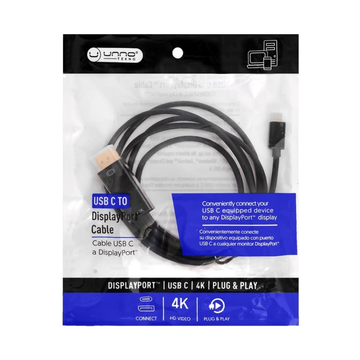 CABLE USB C TO DISPLAY PORT | 6FT CB4059BK