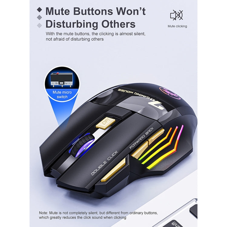 iMICE GW-X7 7-button Silent Rechargeable Wireless Gaming Mouse