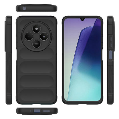 Redmi 14C 4G Global Magic Shield TPU + Flannel Phone Case(Dark Blue)