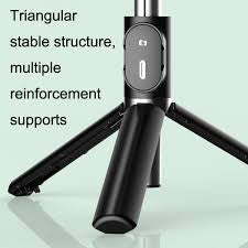 P60D-2 Fill Light Bluetooth Mobile Phone Selfie Stick(Black)