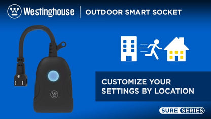 Westinghouse 94031 Sure Series Wi-Fi Dual Outdoor Plug Smart Outlets, Black