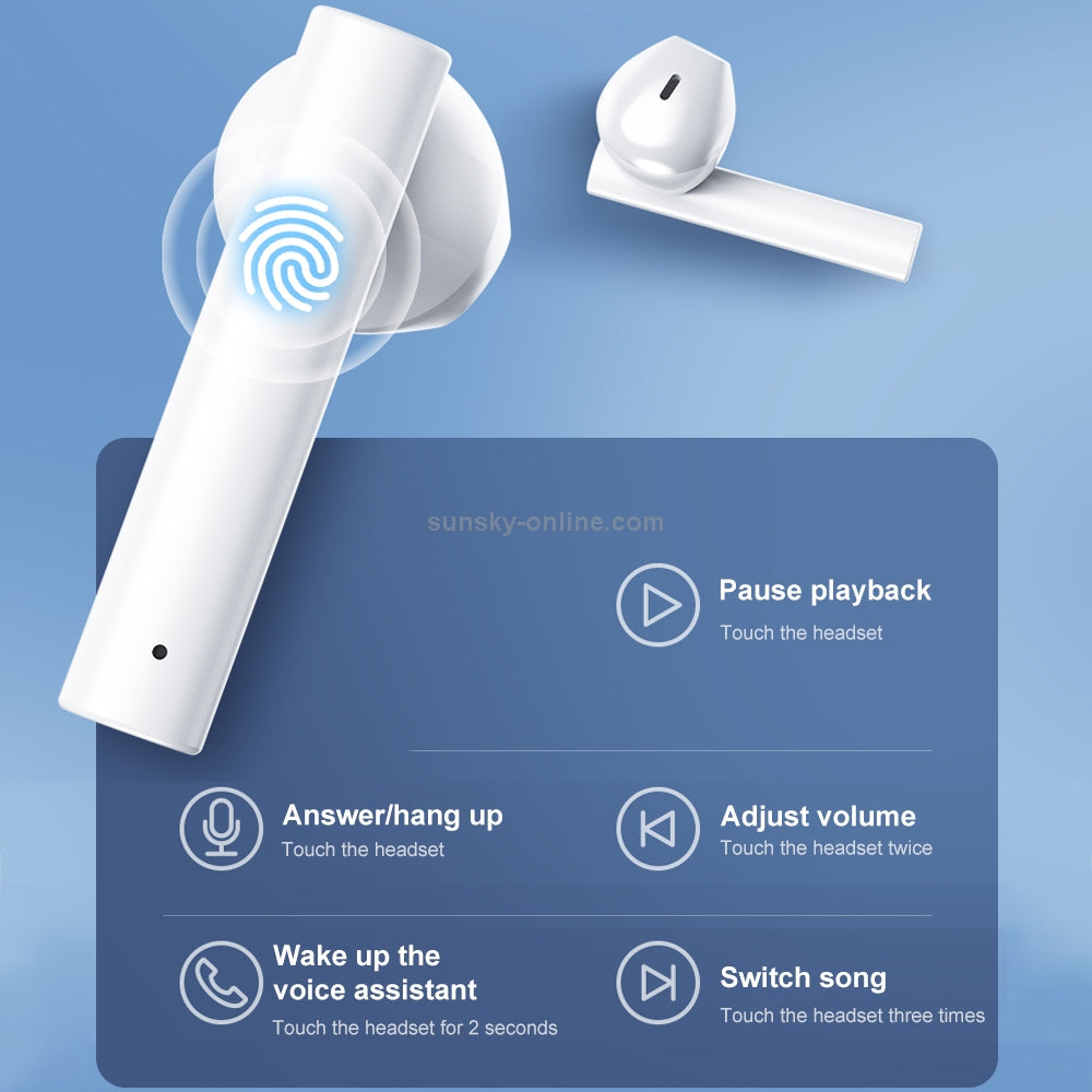 Copy of WK V42 True Wireless Stereo Semi-in-ear Bluetooth Headset with Charging Compartment (White)