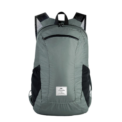 Naturehike Ultra-light Portable Outdoor Waterproof Bag Travel Double Shoulder Foldable Backpack, Capacity:22L(Gray)