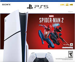 SONY Playstation 5 825GB SLIM Disc Edition  White  CFI-2015 Spiderman 2