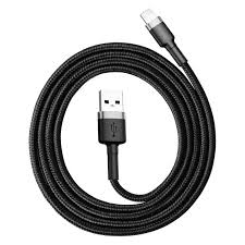 Baseus 1.5A 2m USB to 8 Pin High Density Nylon Weave USB Cable Black