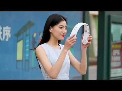 F63 Semiconductor Cooling Hanging Neck Fan USB Silent Outdoor Mini Fan(White)